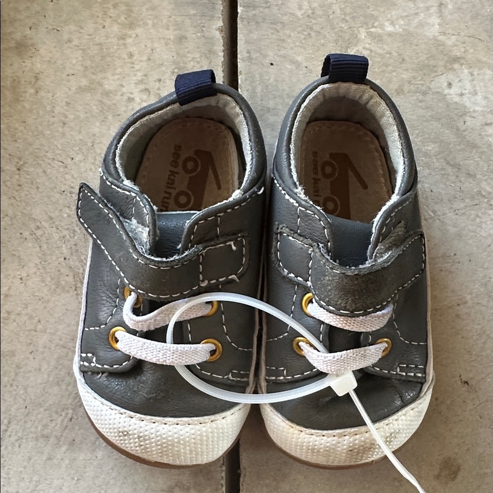 See Kai Run Gray and White Baby Shoes